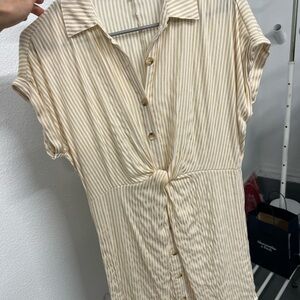 Striped Button-Down Dress